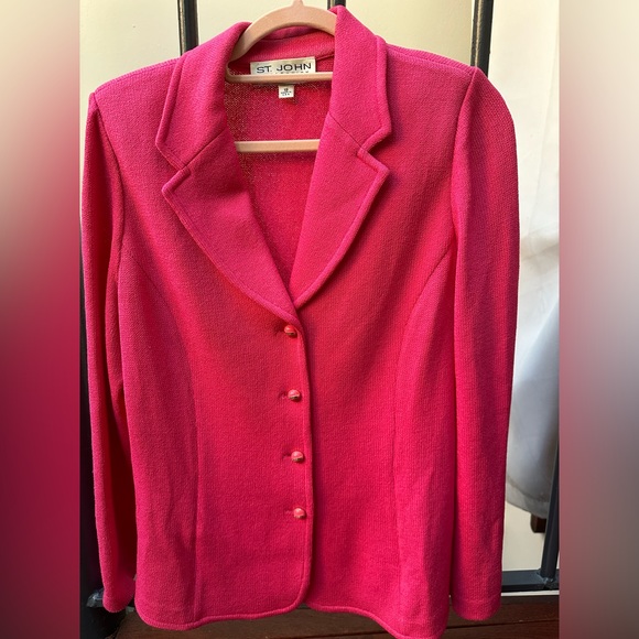 ST JOHN collection bright pink size 10 with buttons say ST JOHN - Picture 6 of 7